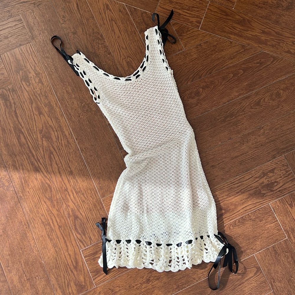 Crochet mini dress